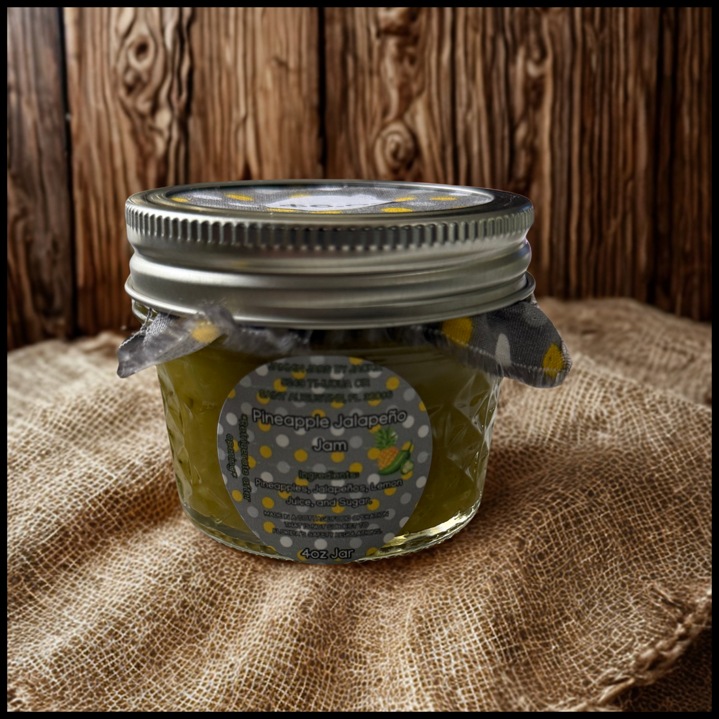 Pineapple Jalapeño Jam- 4oz Jar